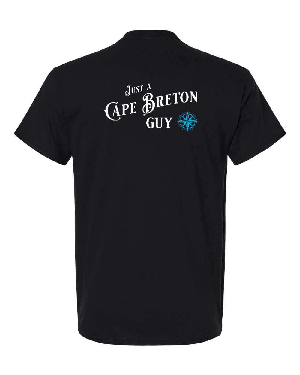 Just a Cape Breton Guy blue Left Chest and Back Men's Tee