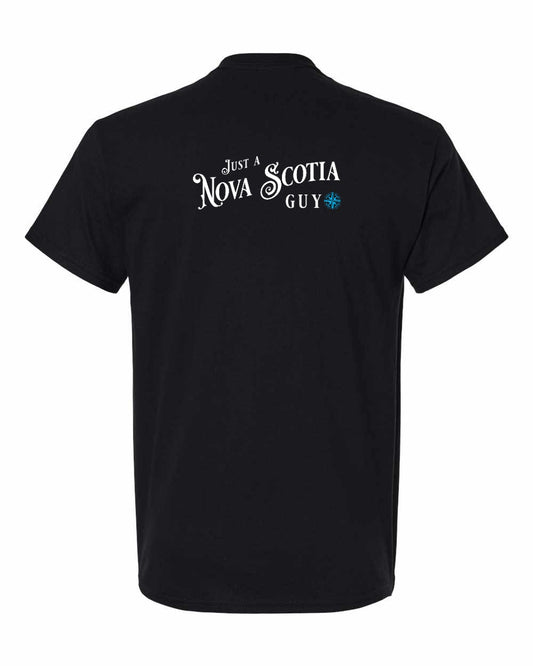 Just a NS Guy Blue Left Chest and Back Men's tee