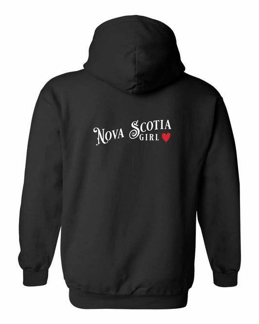 NS Girl Red Heart Left Chest and Back pullover