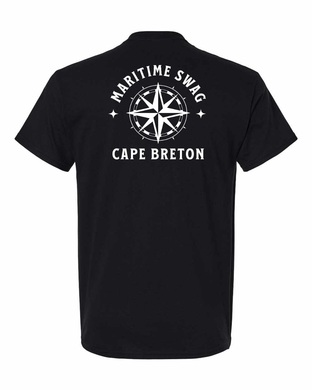 Maritime Swag Cape Breton Compass Left Chest and Back Men's Tee