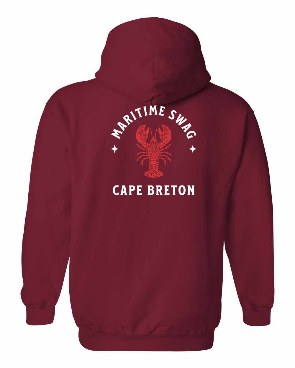 Maritime Swag Cape Breton Mandala Red Lobster Left Chest and Back Pullover Hoodie