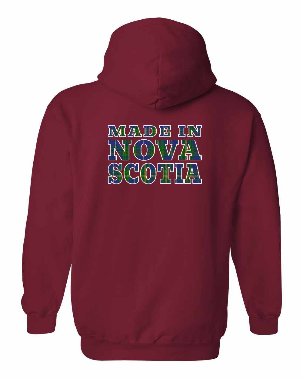 Made In Nova Scotia ( Tartan Lettering) Left Chest and Back pullover