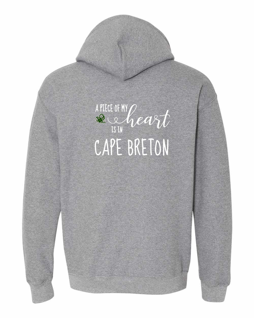 A piece of My heart in Cape Breton (Tartan Heart) Left Chest and Back Pullover Hoodie