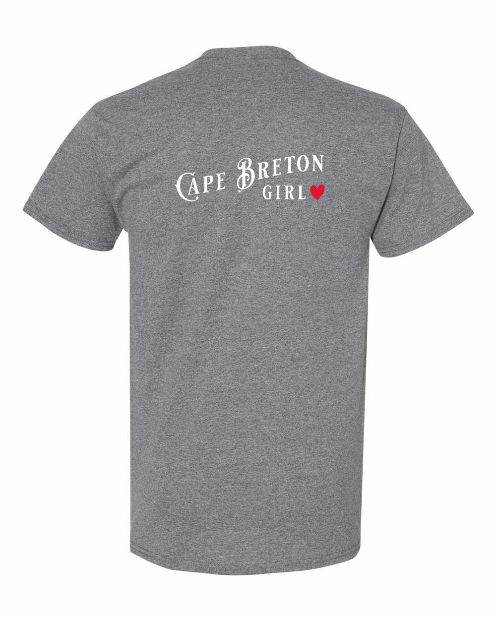 Cape Breton Girl Left Chest and Back Men's Tee