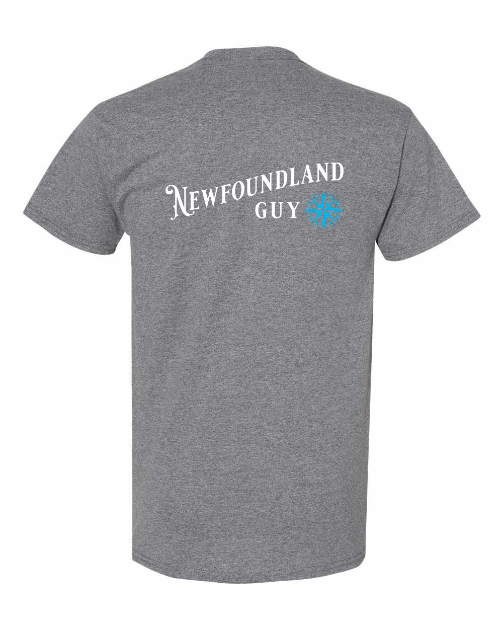 Newfoundland Guy blue Left Chest and Back Men's Tee