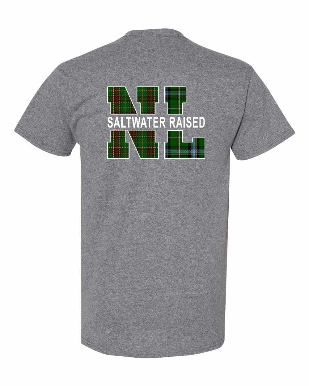 Newfoundland and Labrador Saltwater Raised Left Chest and Back Men's Tee