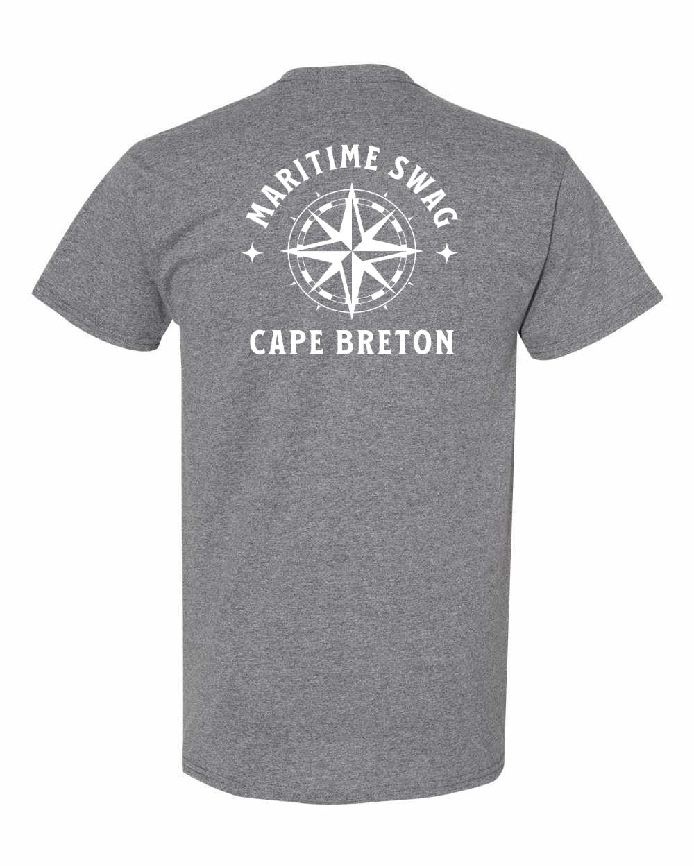 Maritime Swag Cape Breton Compass Left Chest and Back Men's Tee