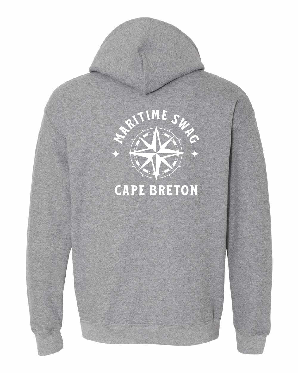 Maritime Swag Cape Breton Compass Left Chest and Back Pullover Hoodie
