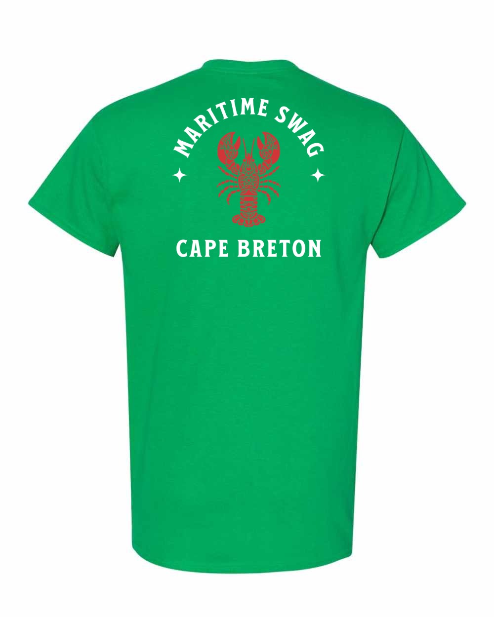 Maritime Swag Cape Breton Mandala Red Lobster Left Chest and Back Men's Tee