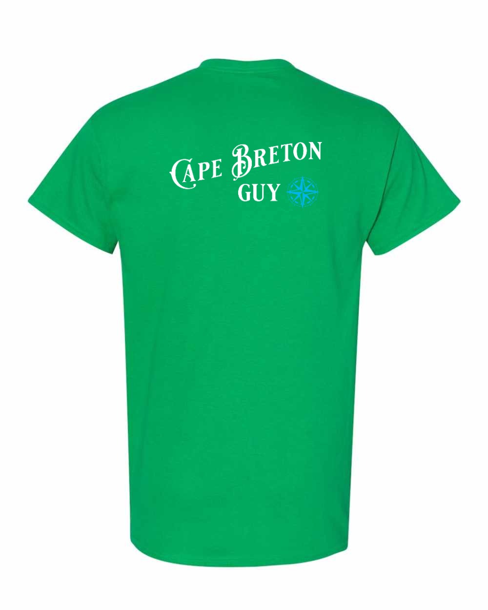 Cape Breton Guy yellow Left Chest and Back Men's Tee