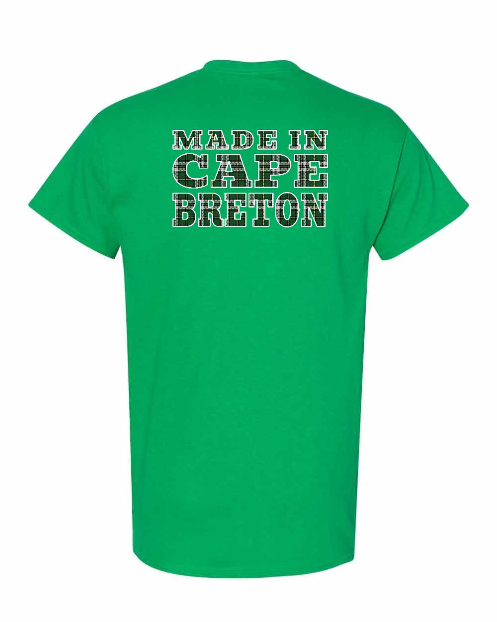 Made In Cape Breton Tartan Left Chest and Back Men's Tee