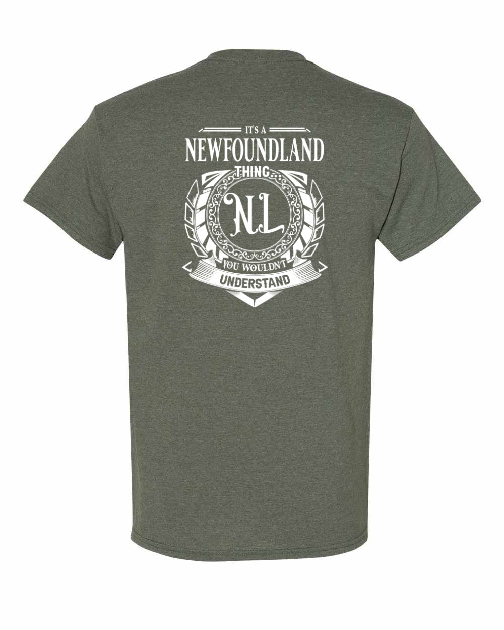 It's A Newfoundland Thing Left Chest and Back Men's Tee