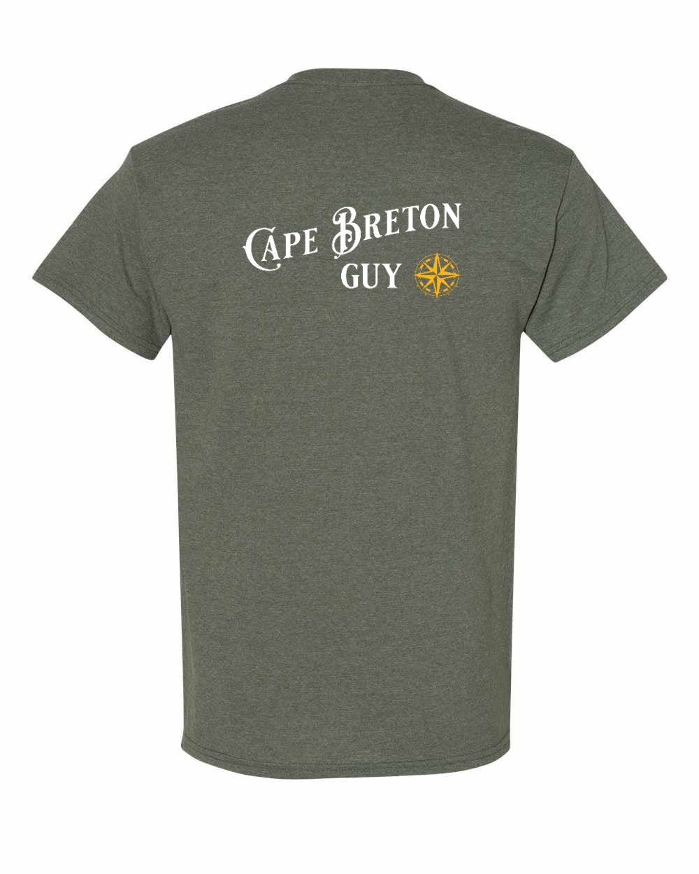 Just a Cape Breton Guy yellow Left Chest and Back Men's Tee