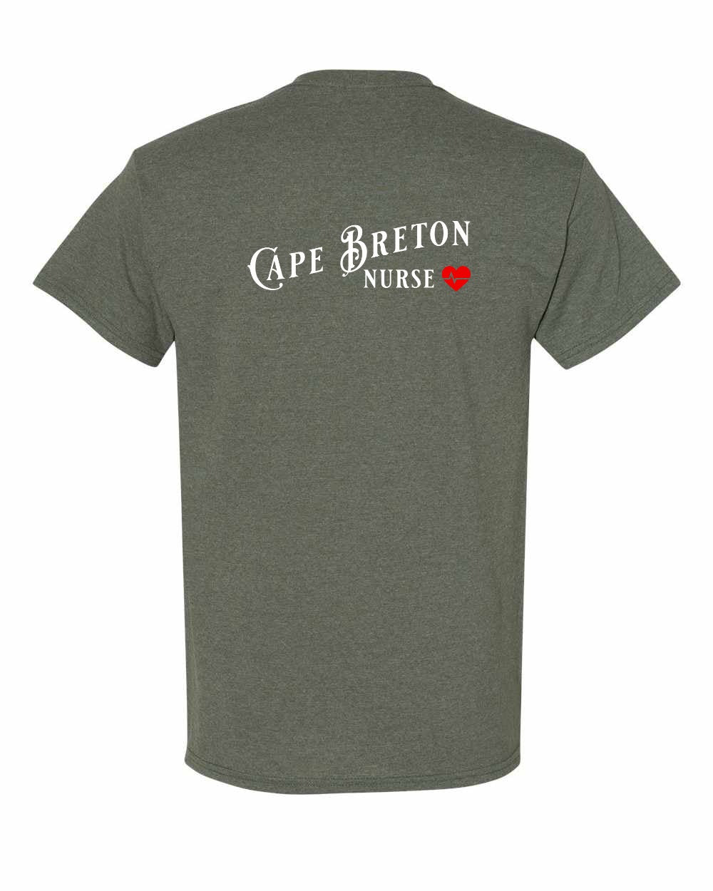 Cape Breton Nurse Left Chest and Back Men's Tee
