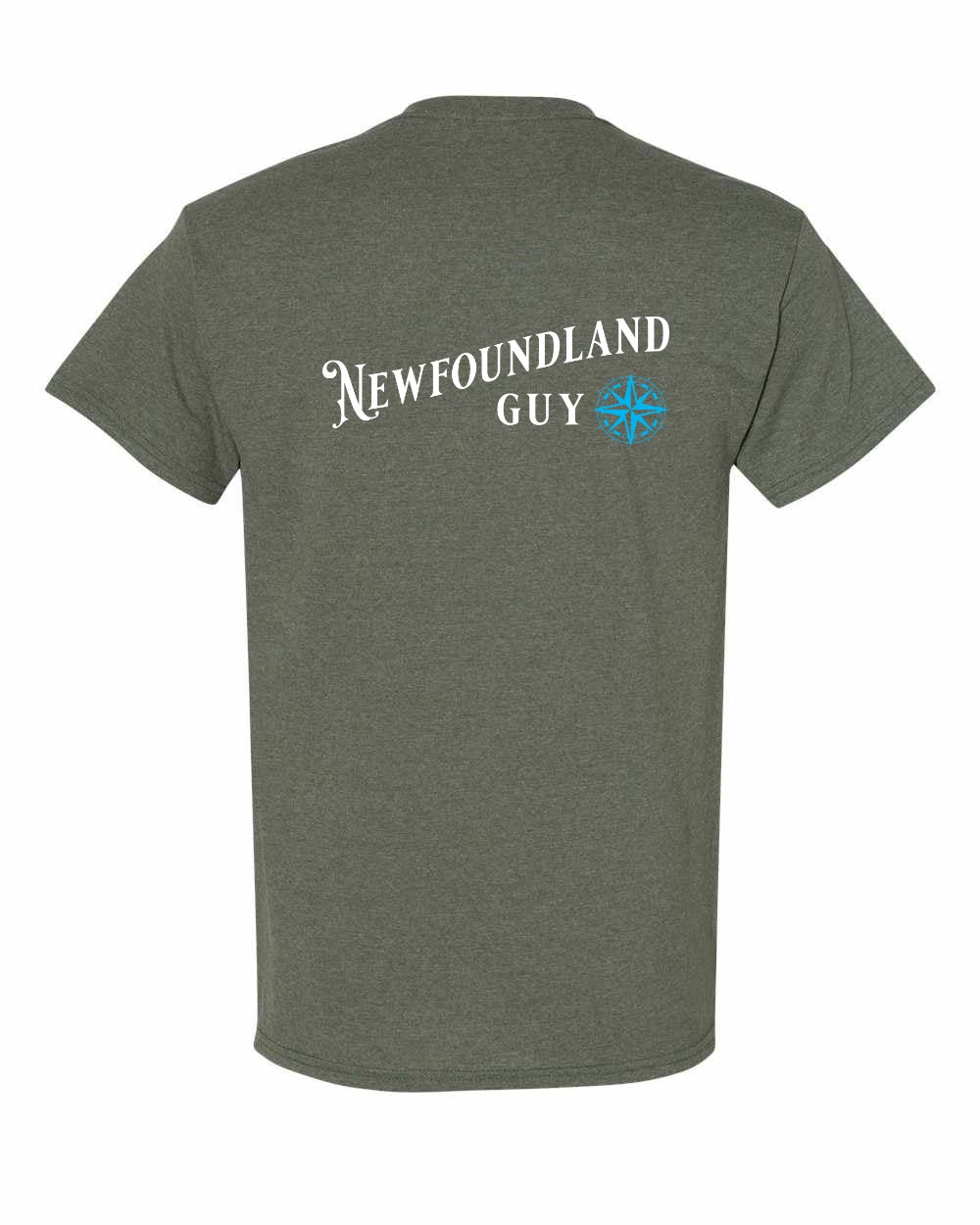 Newfoundland Guy blue Left Chest and Back Men's Tee