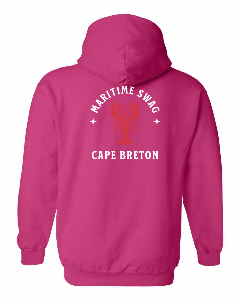 Maritime Swag Cape Breton Mandala Red Lobster Left Chest and Back Pullover Hoodie