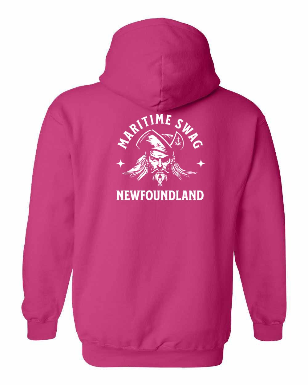 Maritime Swag Newfoundland Pirate Left Chest and Back Pullover Hoodie