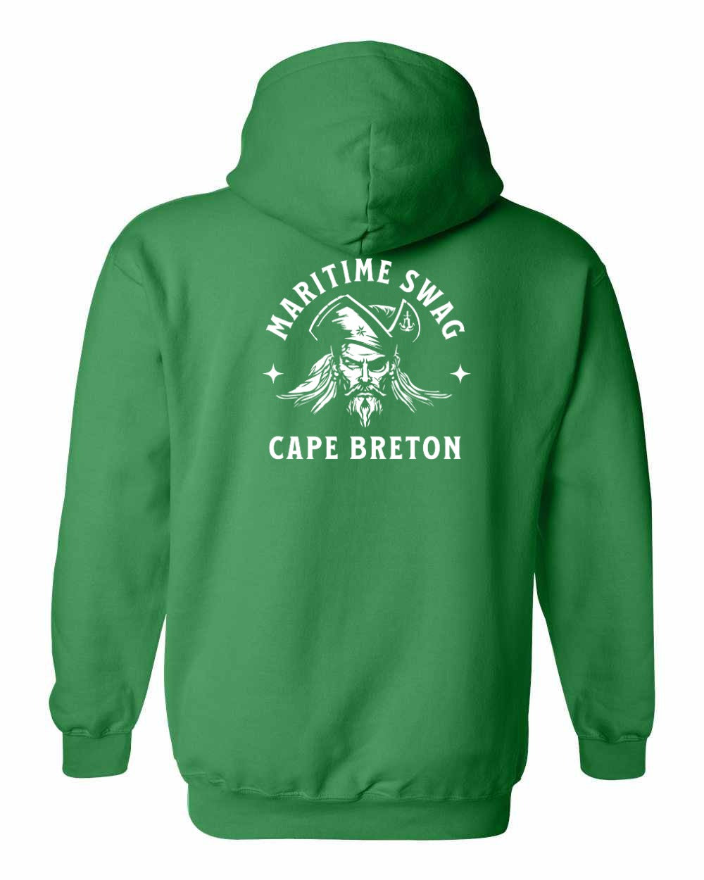 Maritime Swag Cape Breton Pirate Left Chest and Back Pullover Hoodie
