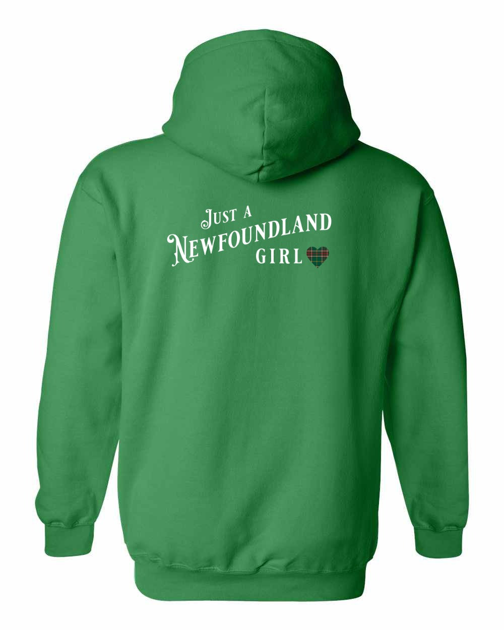 Just a Newfoundland Girl Tartan Left Chest and Back Pullover