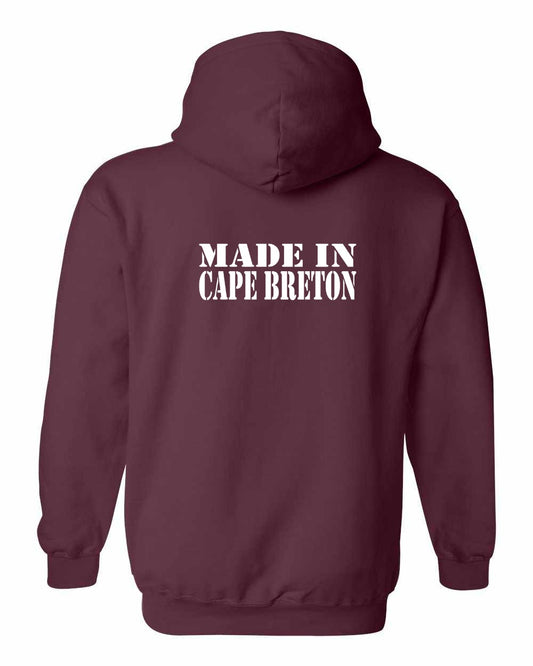 Made In CB White Left Chest and Back Pullover Hoodie