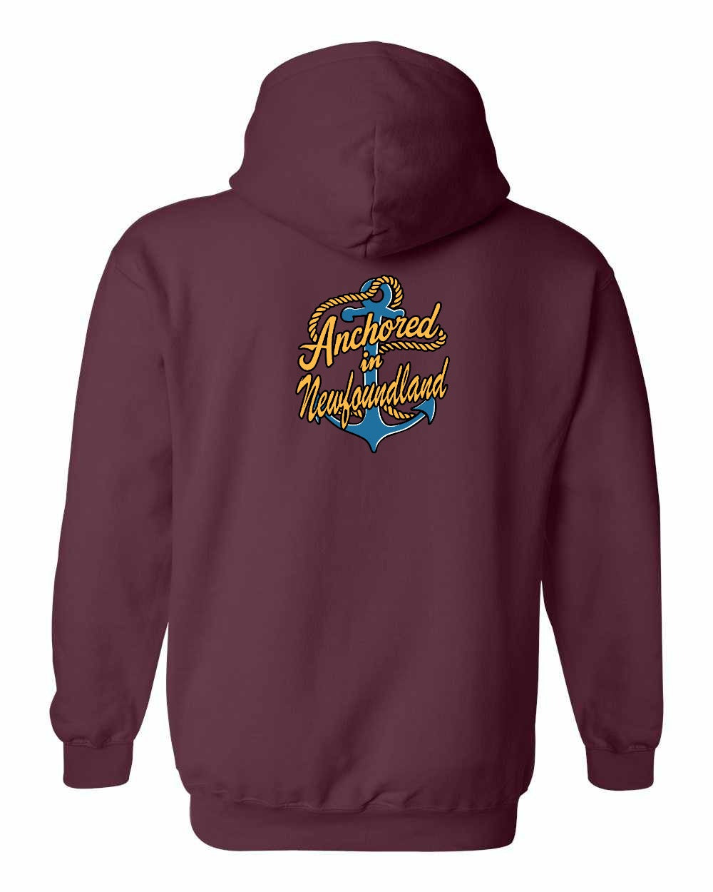 Anchored in Newfoundland (New Design) Left Chest and Back Pullover