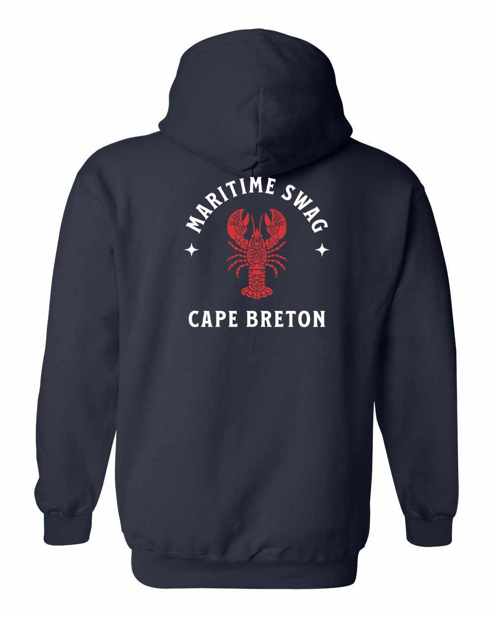 Maritime Swag Cape Breton Mandala Red Lobster Left Chest and Back Pullover Hoodie