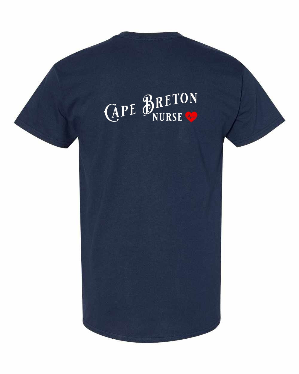 Cape Breton Nurse Left Chest and Back Men's Tee