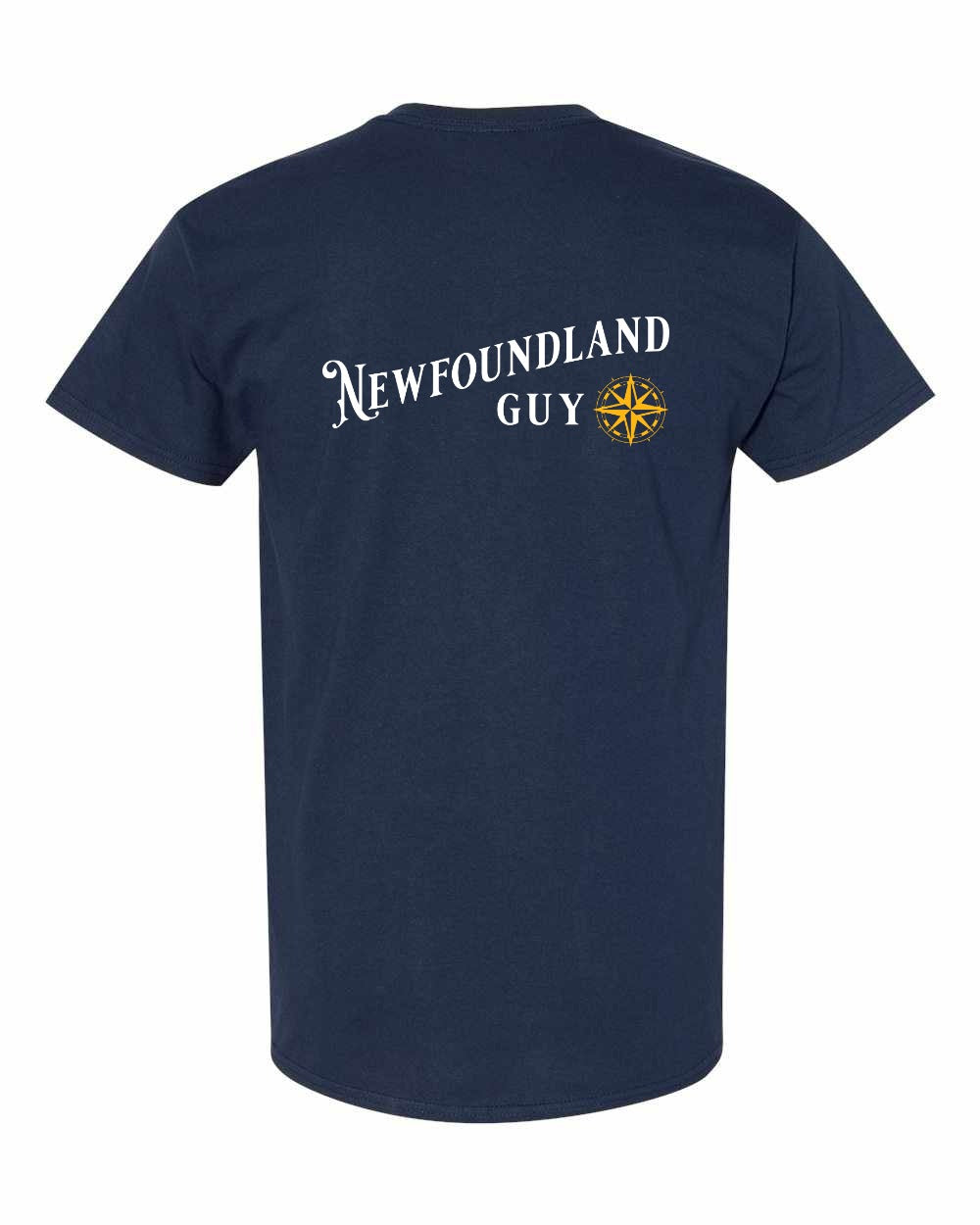 Newfoundland Guy yellow Left Chest and Back Men's Tee
