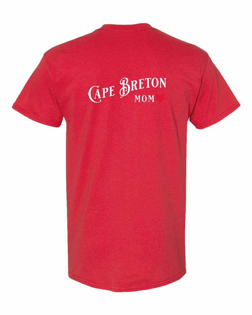 Cape Breton Mom Left Chest and Back Men's Tee
