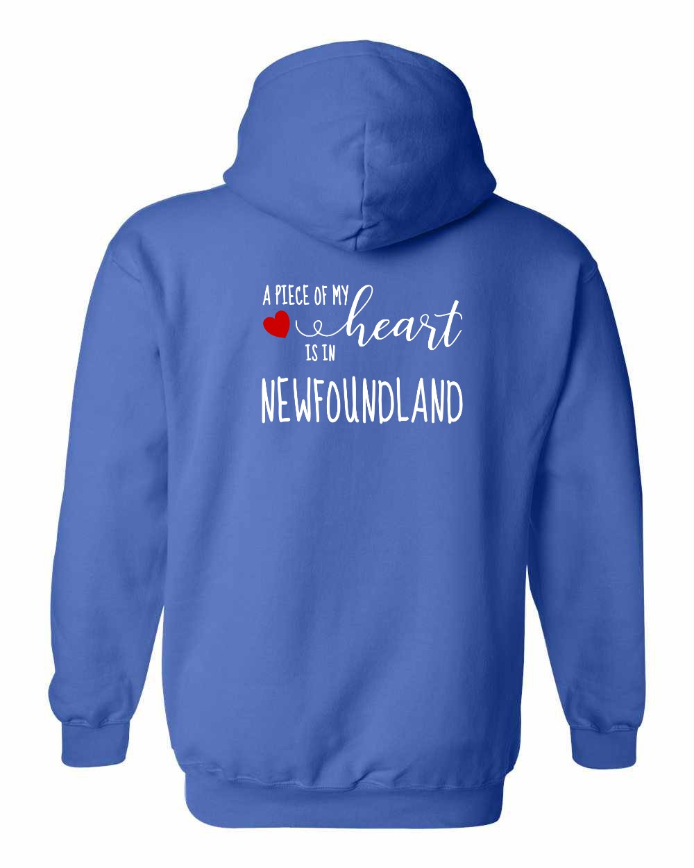 A piece of My heart in Newfoundland (Red Heart) Left Chest and Back Pullover