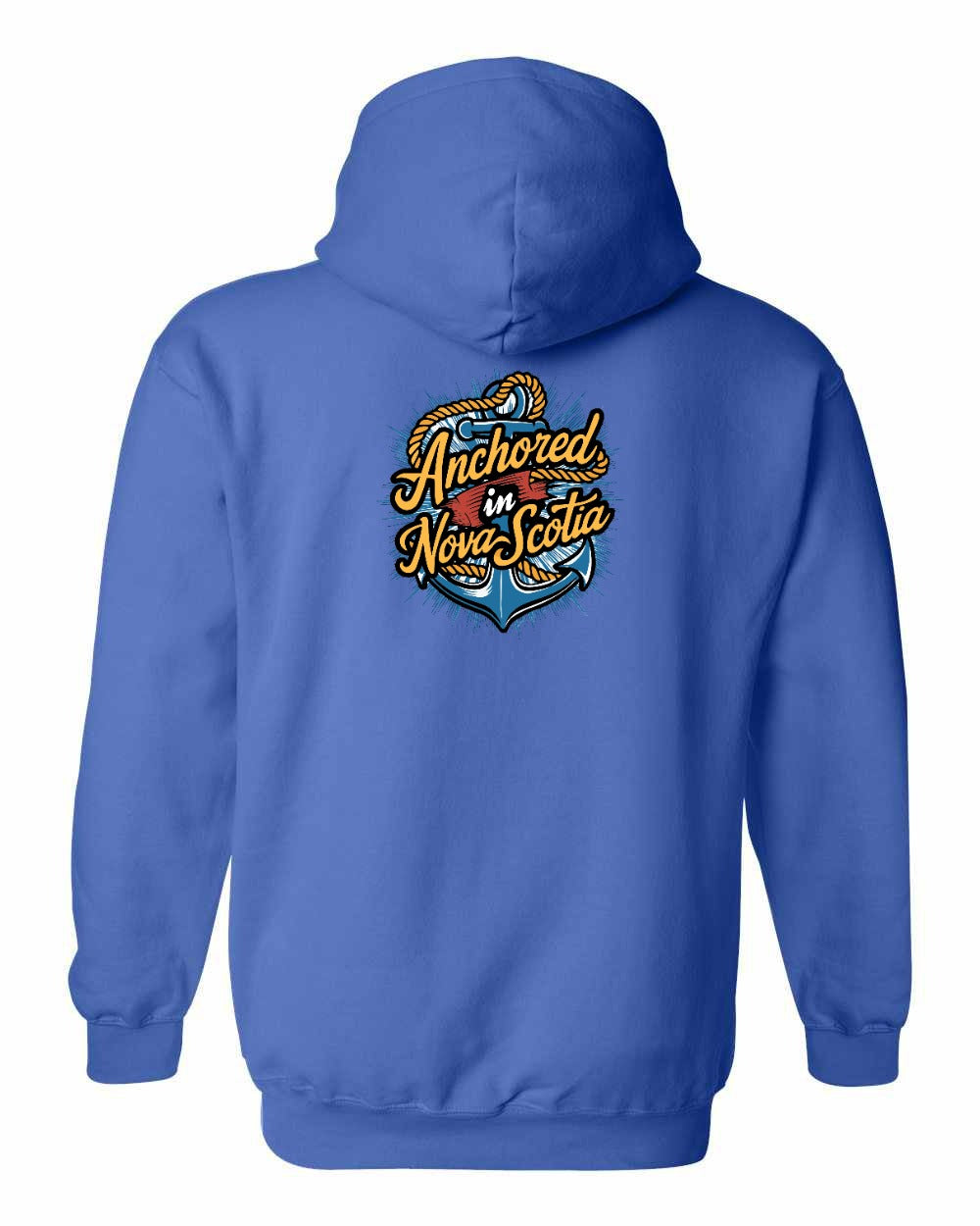 Anchored In Nova Scotia (Old Design) Left Chest and Back pullover