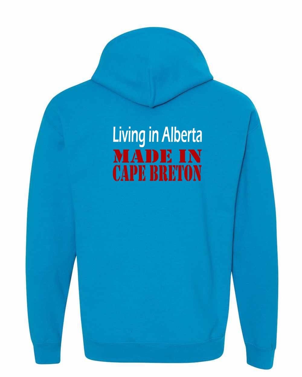 Living Alberta Made in Cape Breton Left Chest and Back Pullover Hoodie