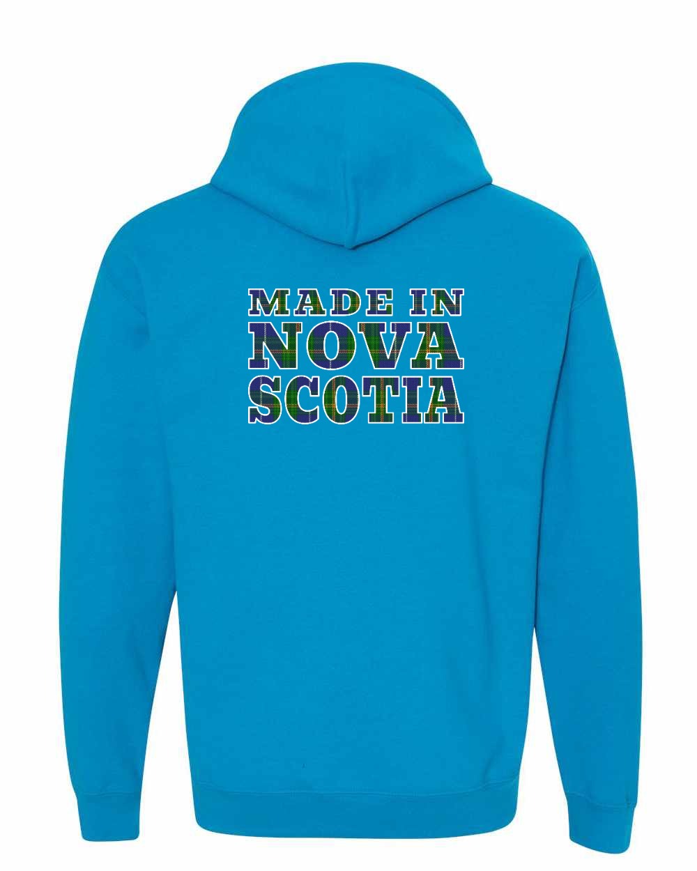 Made In Nova Scotia ( Tartan Lettering) Left Chest and Back pullover