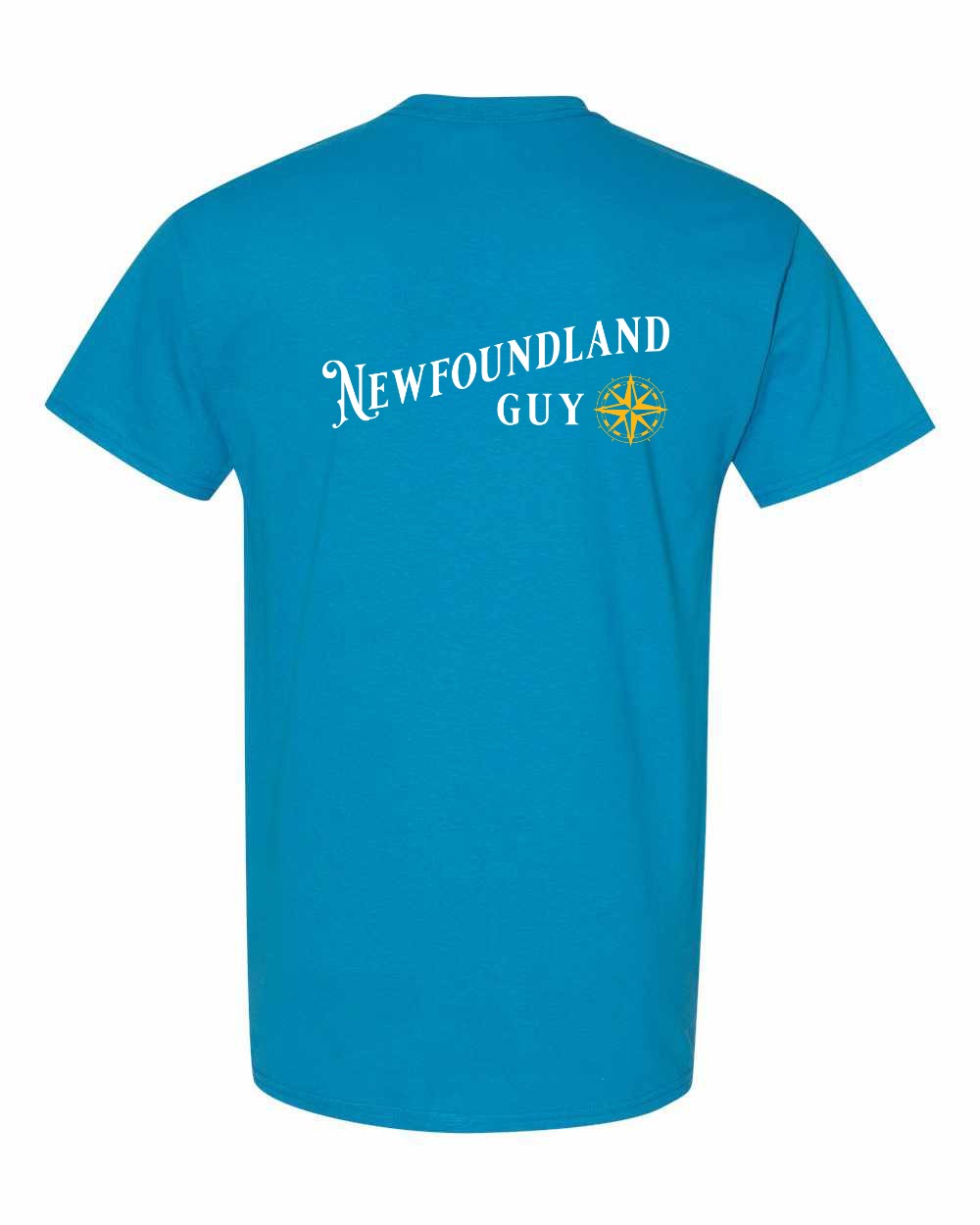 Newfoundland Guy yellow Left Chest and Back Men's Tee