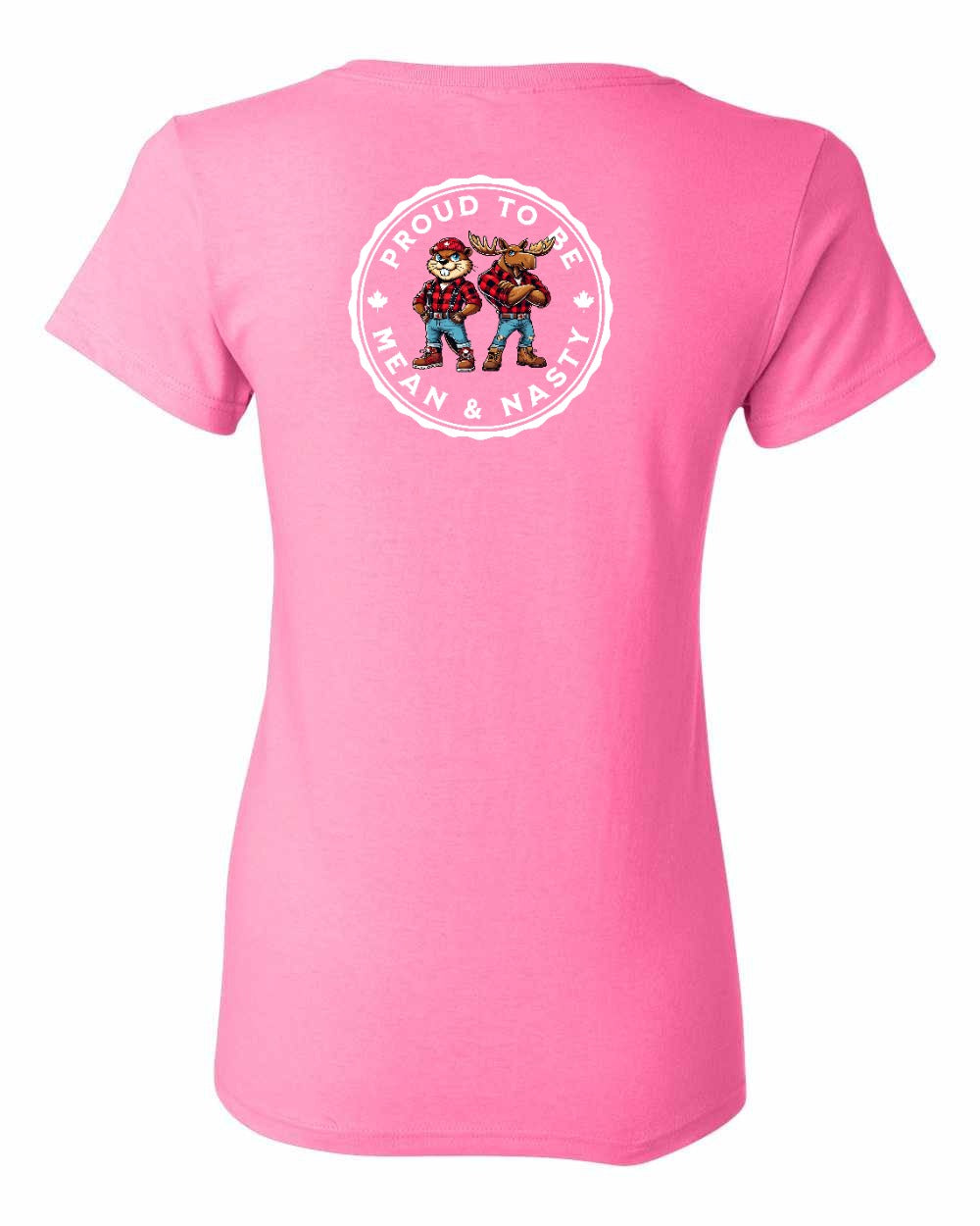 Proud to be Mean and Nasty Leaf Left Chest And Back Women's Tee