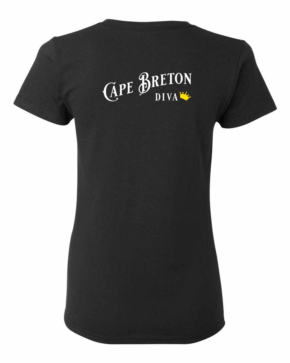 Cape Breton Diva Left Chest and Back Women's Tee