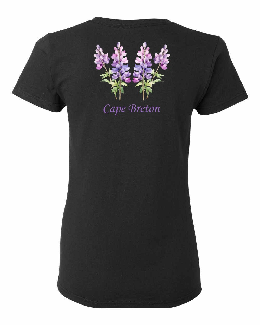 Cape Breton Lupin Left Chest and Back Women's Tee
