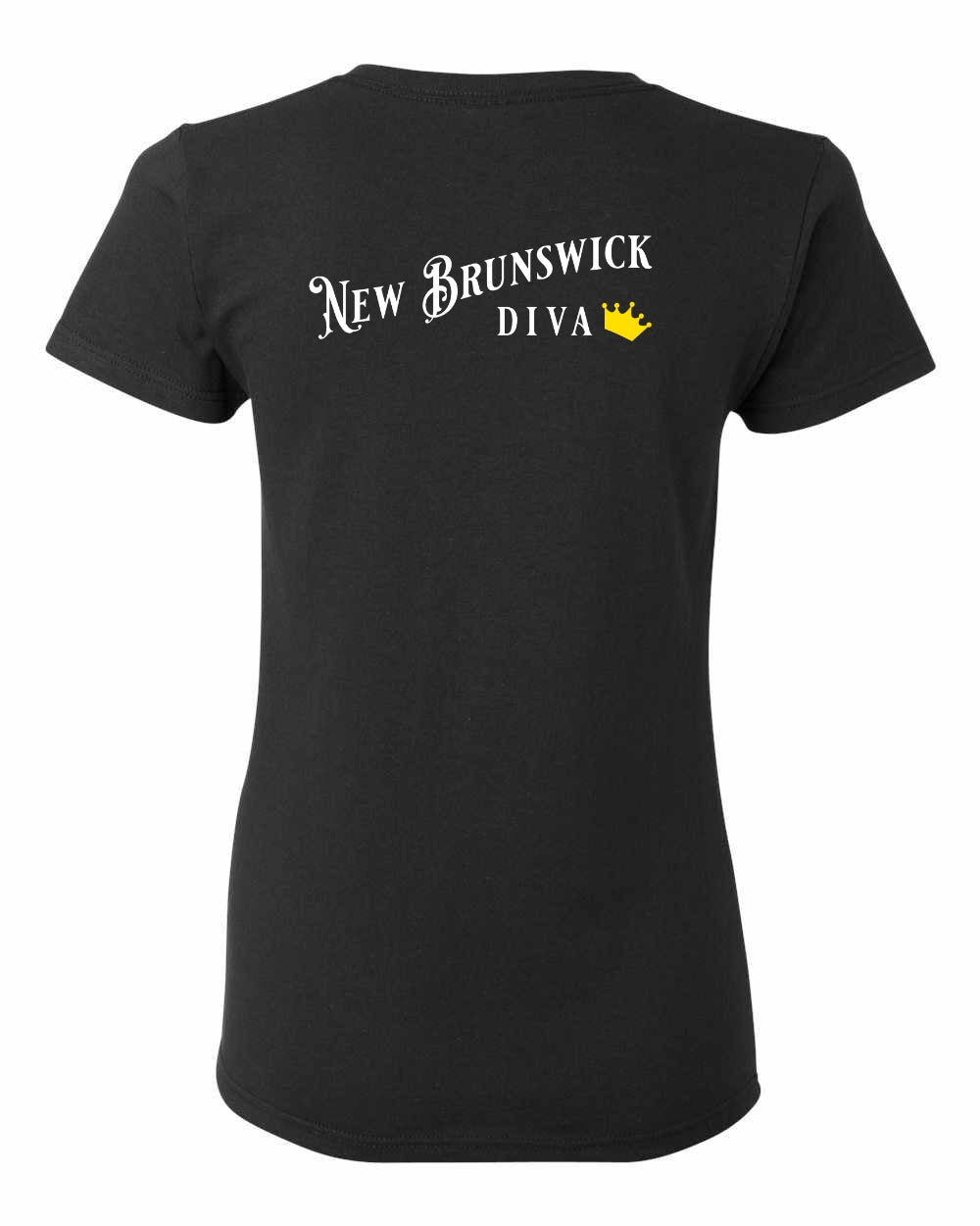 New Brunswick Diva Left Chest and Back Women's Tee