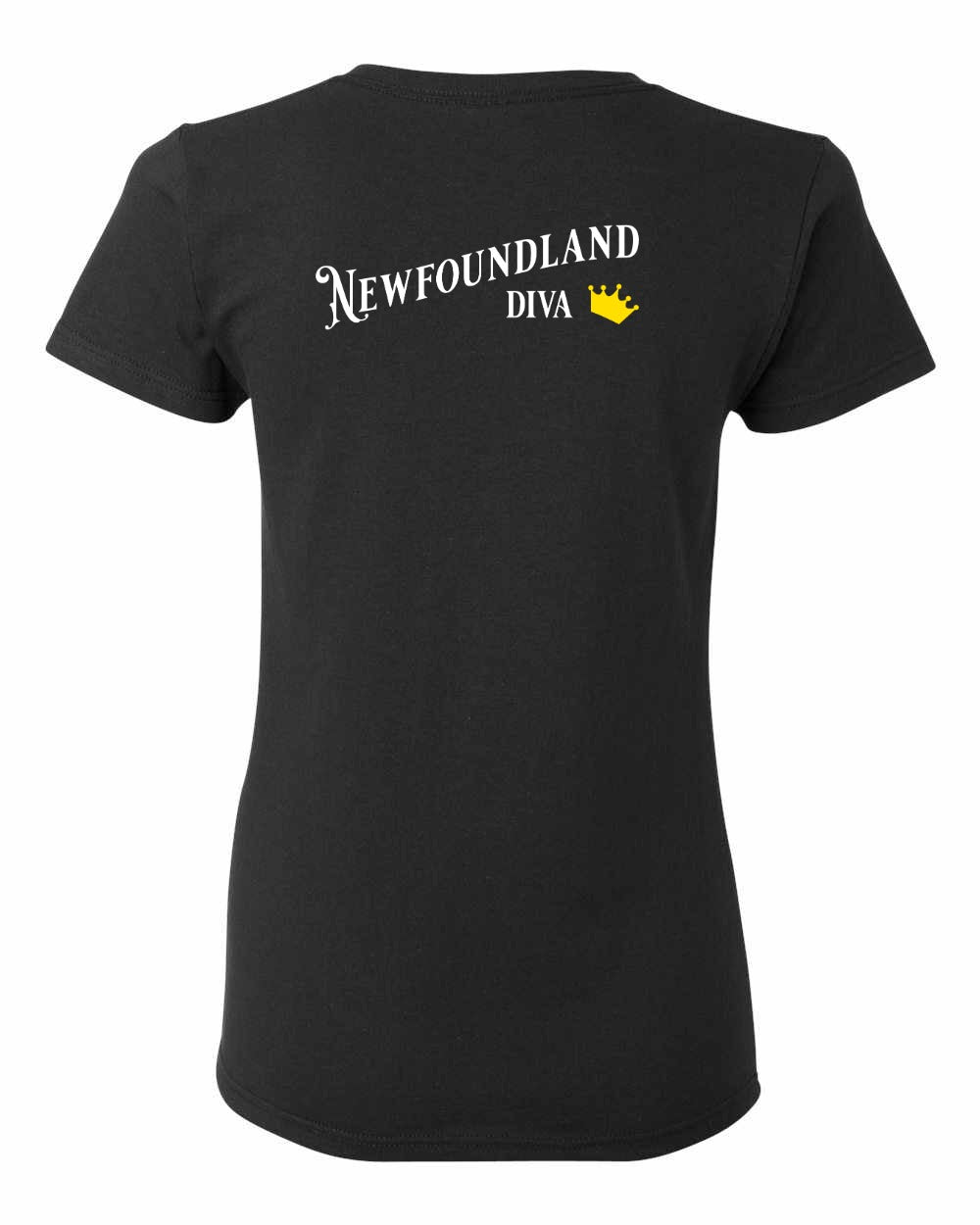 Newfoundland Diva Left Chest and Back Women's Tee