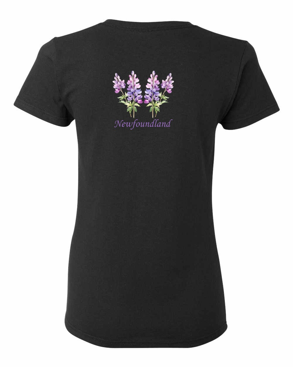 Newfoundland Lupins Left Chest and Back Women's Tee