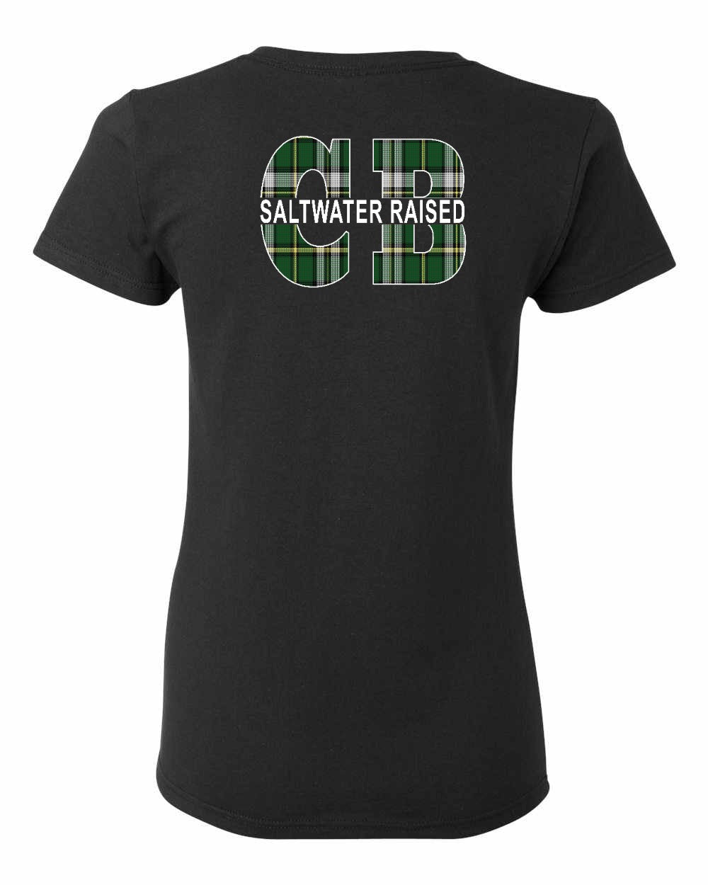 Saltwater Raised Cape Breton Left Chest and Back Women's Tee Printed NOT STITCHED