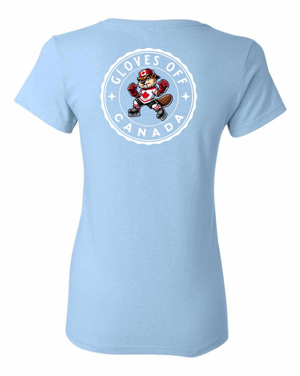 Gloves Off Beaver Left Chest And Back Women's Tee