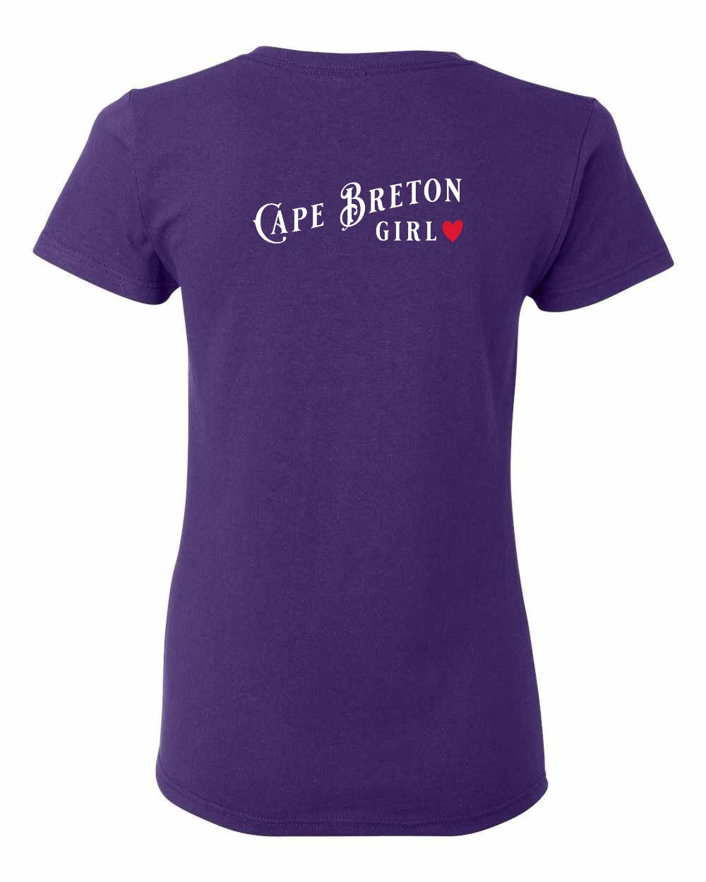 Cape Breton Girl Left Chest and Back Women's Tee