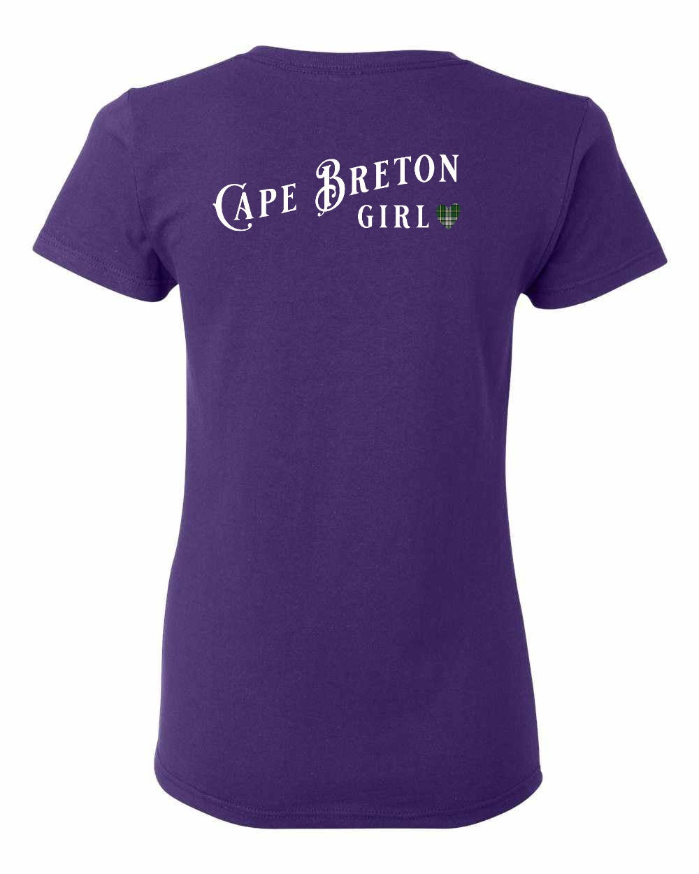 Cape Breton Girl Tartan Left Chest and Back Women's Tee