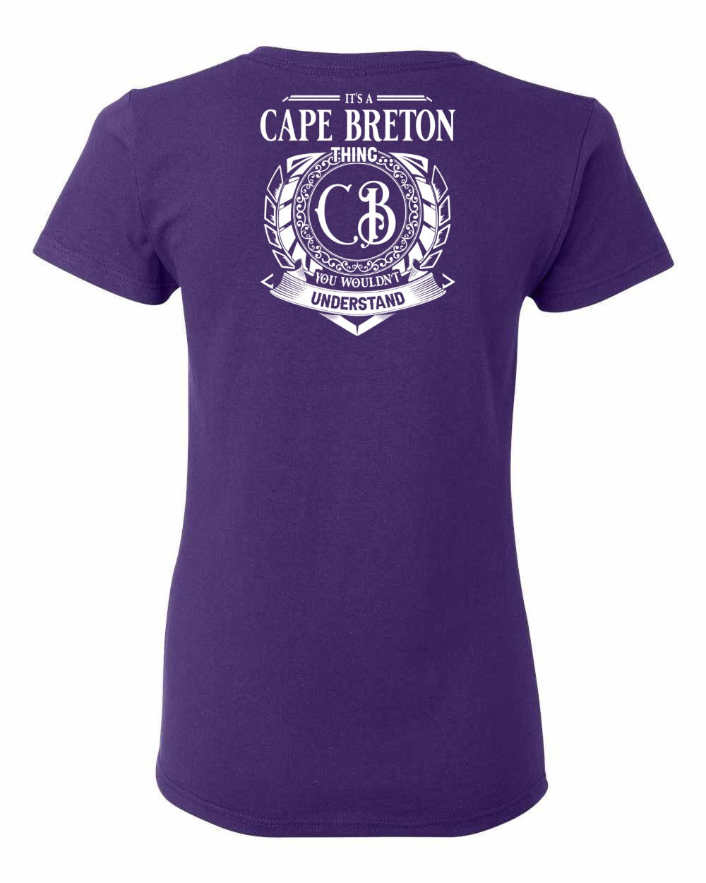 It's A Cape Breton Thing Left Chest and Back Women's Tee