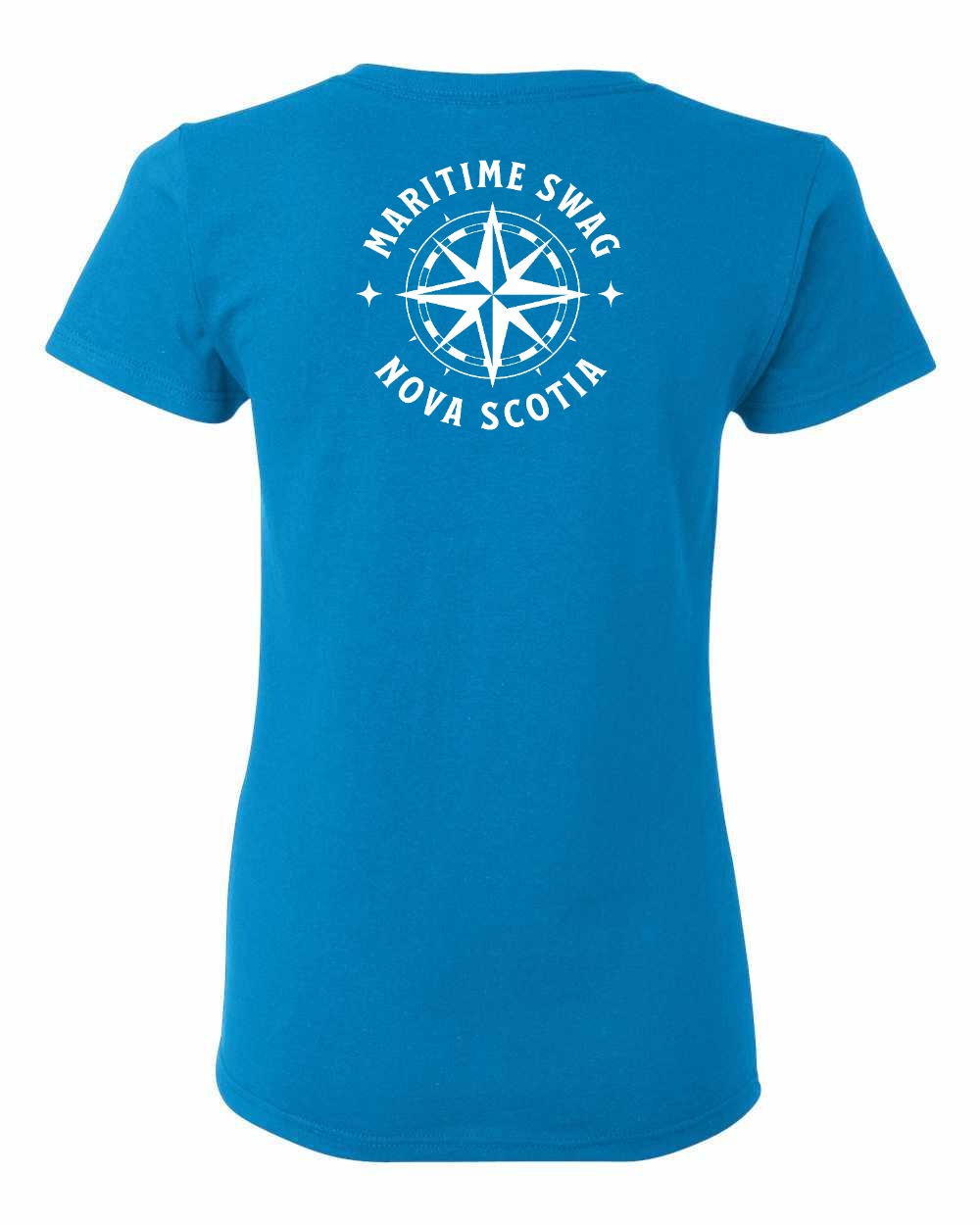 Maritime Swag Nova Scotia Compass Left Chest and Back womens-tee