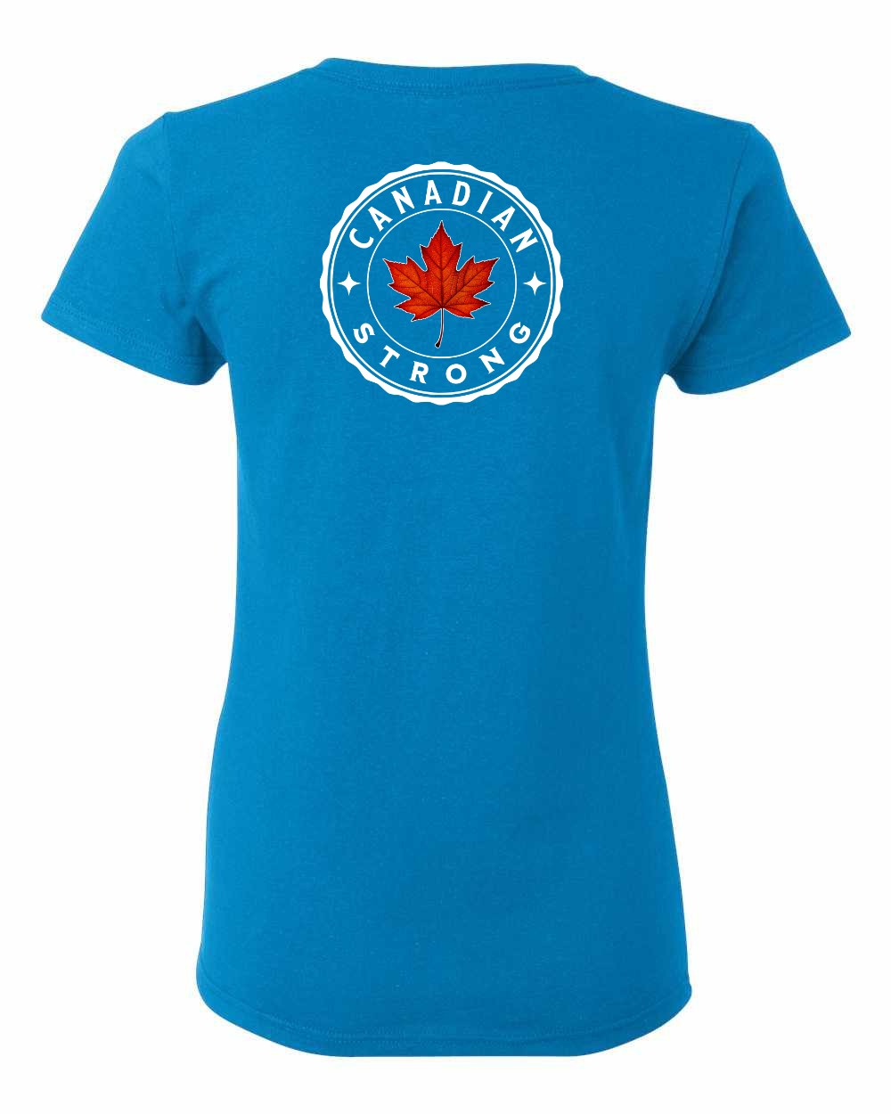 Canadian Strong Leaf Left Chest and Back Women's Tee