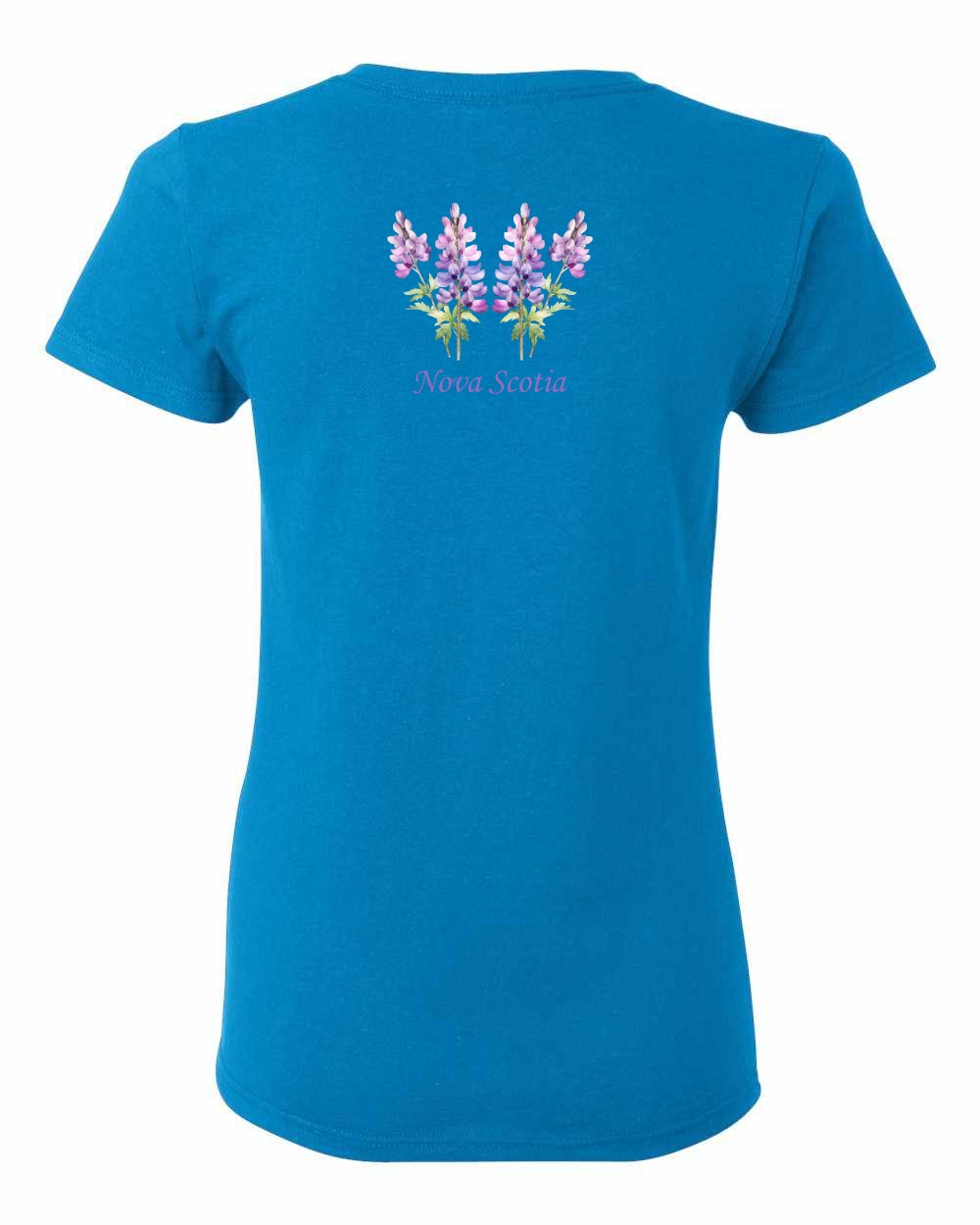 Nova Scotia Lupins Left Chest and Back womens-tee