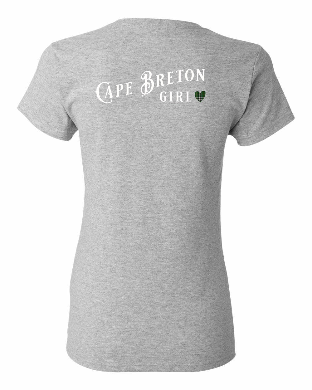 Cape Breton Girl Tartan Left Chest and Back Women's Tee