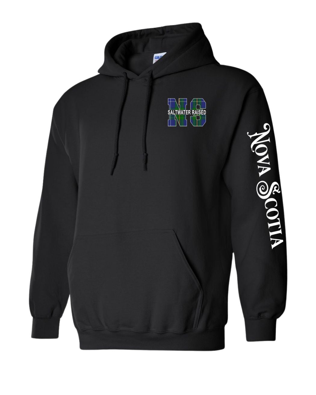 Nova Scotia Saltwater Raised Left Chest and Sleeve Pullover Hoodie